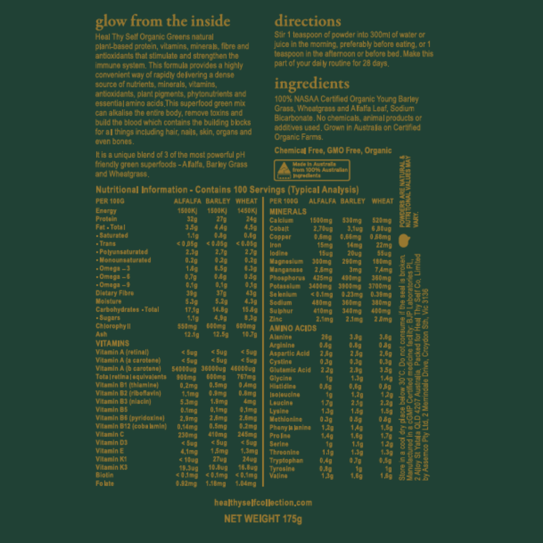 Heal Thy Self ORGANIC GREENS